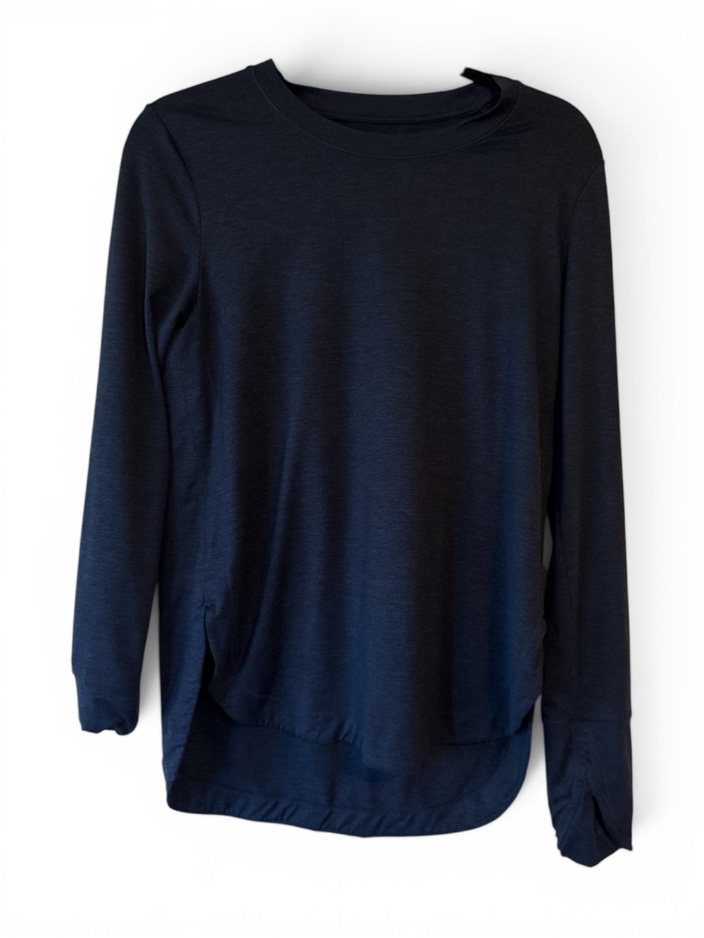 Athleta Heathered Navy Crewneck Top